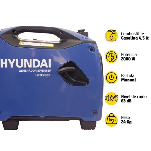 GENERADOR INVERTER 2000 WATTS GASOLINA - Imagen 3